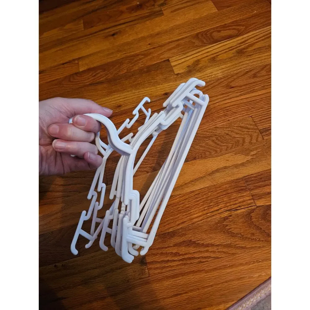 LOT 10 Black & 10 White Baby & Toddler Clothing Hangars